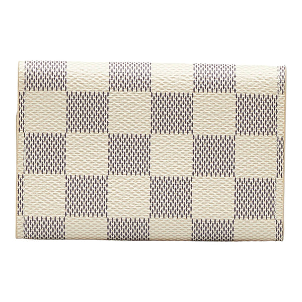 ルイ ヴィトン ダミエ アズール ミュルティクレ6 キーケース N61745 ホワイト PVC レザー レディース LOUIS VUITTON 【中古】