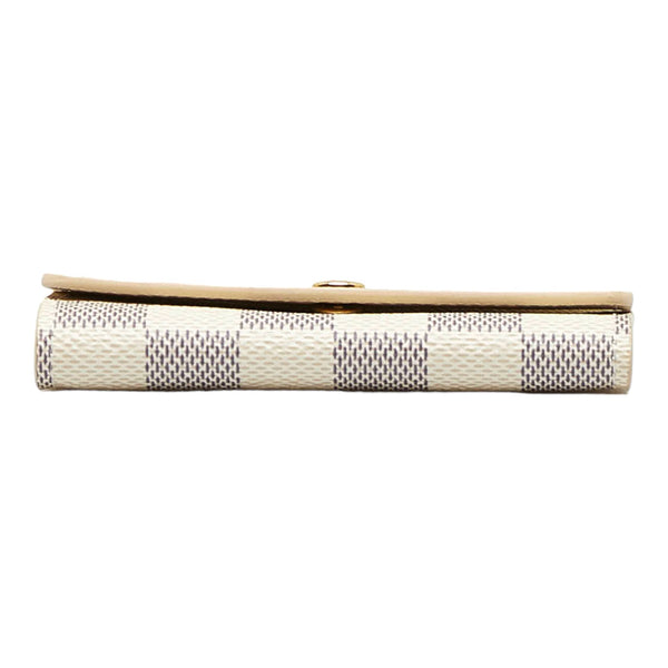 ルイ ヴィトン ダミエ アズール ミュルティクレ6 キーケース N61745 ホワイト PVC レザー レディース LOUIS VUITTON 【中古】