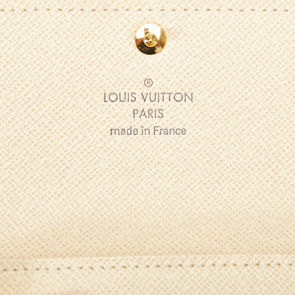 ルイ ヴィトン ダミエ アズール ミュルティクレ6 キーケース N61745 ホワイト PVC レザー レディース LOUIS VUITTON 【中古】
