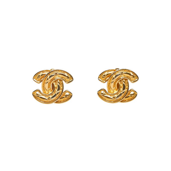 シャネル ヴィンテージ ココマーク マトラッセ イヤリング ゴールド メッキ レディース CHANEL 【中古】