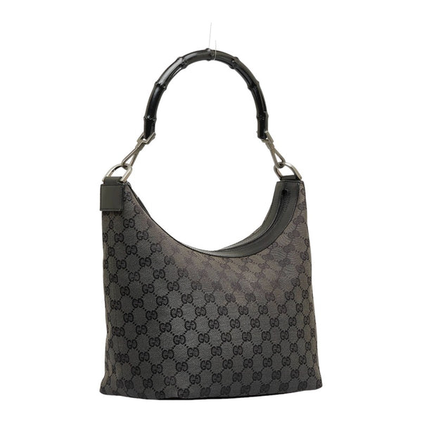 グッチ バンブー ショルダーバッグ ワンショルダーバッグ 000 0531 ブラック キャンバス レザー レディース GUCCI 【中古】