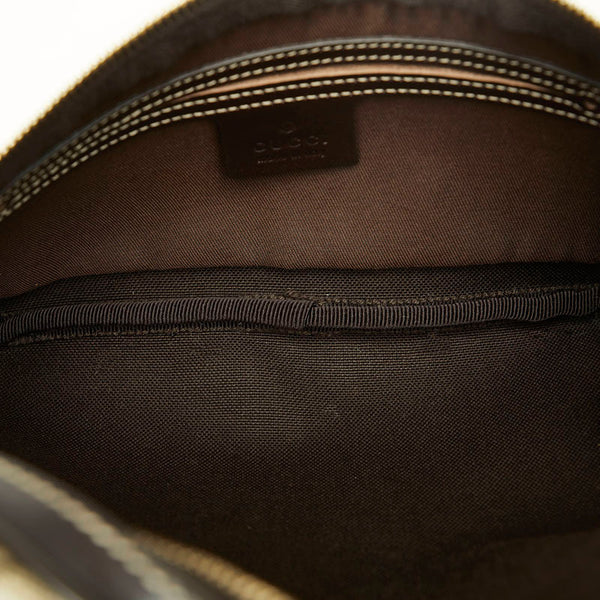 グッチ GGスプリーム ウエストバッグ ボディバッグ 233269 ベージュ ブラウン PVC レザー レディース GUCCI 【中古】