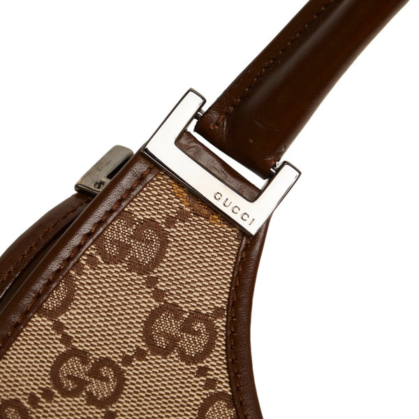 グッチ GGキャンバス ジャッキー ハンドバッグ ショルダーバッグ 002 1067 ベージュ ブラウン キャンバス レザー レディース GUCCI 【中古】