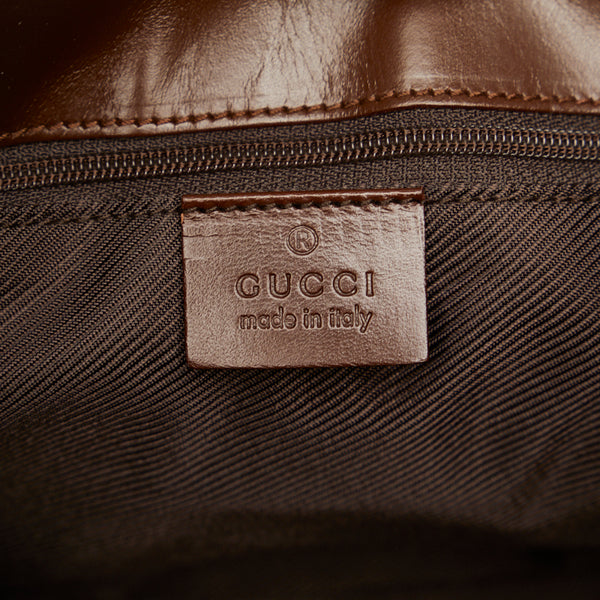 グッチ GGキャンバス ジャッキー ハンドバッグ ショルダーバッグ 002 1067 ベージュ ブラウン キャンバス レザー レディース GUCCI 【中古】