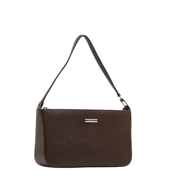 バーバリー ノバチェック ショルダーバッグ ワンショルダーバッグ ブラウン レザー レディース BURBERRY 【中古】