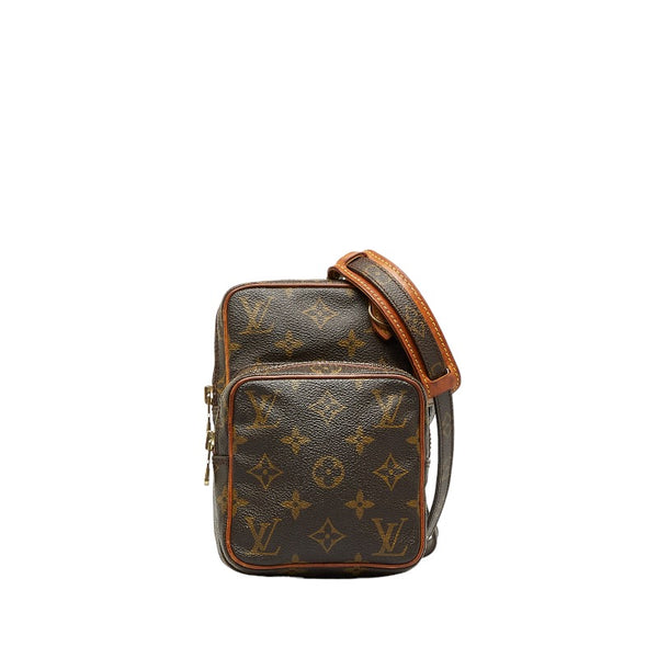 ルイ ヴィトン モノグラム ミニ アマゾン 斜め掛け ショルダーバッグ M45238 ブラウン PVC レザー レディース LOUIS VUITTON 【中古】