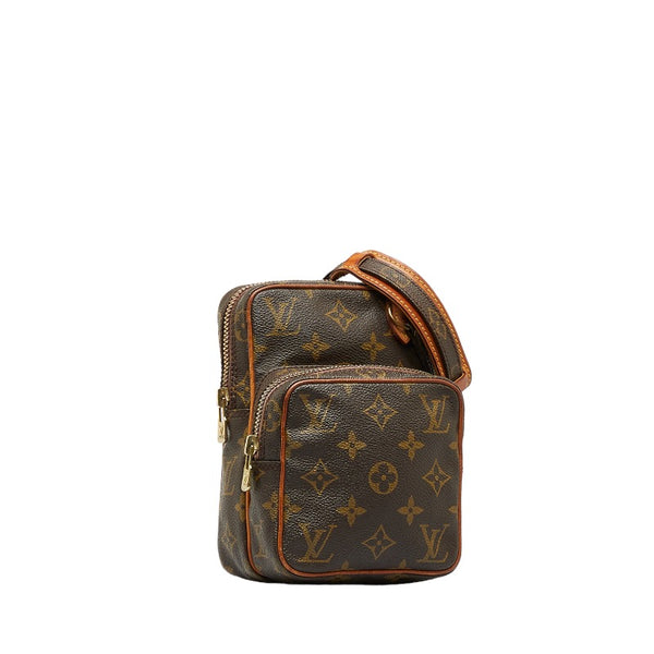 ルイ ヴィトン モノグラム ミニ アマゾン 斜め掛け ショルダーバッグ M45238 ブラウン PVC レザー レディース LOUIS VUITTON 【中古】