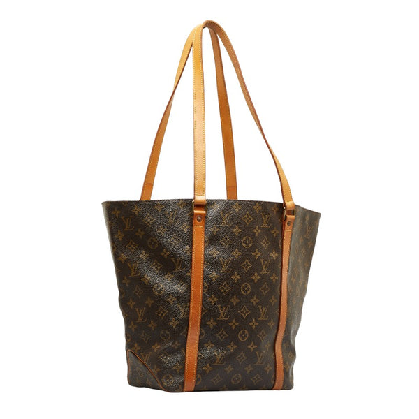 ルイ ヴィトン モノグラム サックショッピング トートバッグ ショルダーバッグ M51108 ブラウン PVC レザー レディース LOUIS VUITTON 【中古】