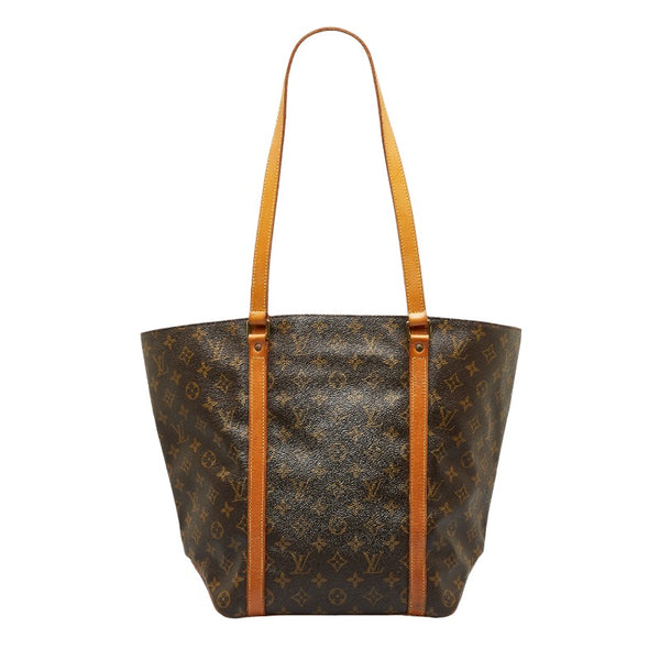 ルイ ヴィトン モノグラム サックショッピング トートバッグ ショルダーバッグ M51108 ブラウン PVC レザー レディース LOUIS VUITTON 【中古】