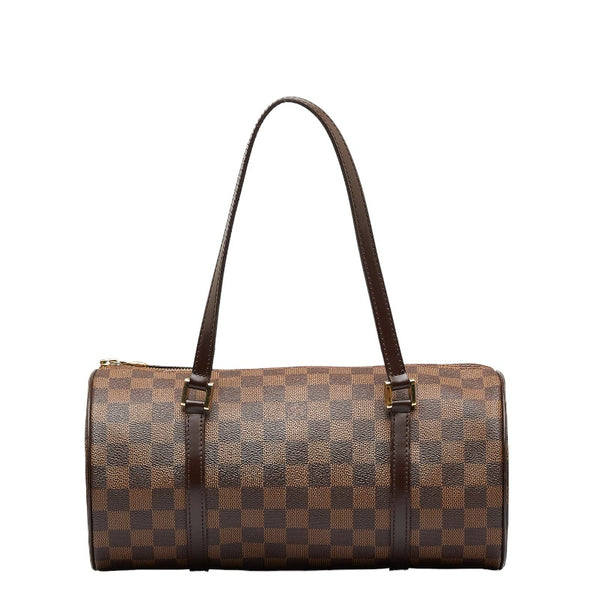 ルイ ヴィトン ダミエ パピヨンGM ハンドバッグ ミニボストンバッグ N51303 ブラウン PVC レザー レディース LOUIS VUITTON 【中古】