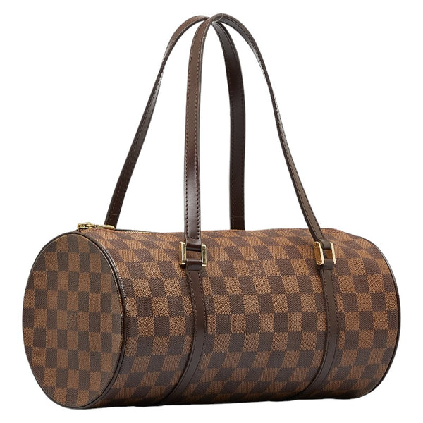 ルイ ヴィトン ダミエ パピヨンGM ハンドバッグ ミニボストンバッグ N51303 ブラウン PVC レザー レディース LOUIS VUITTON 【中古】