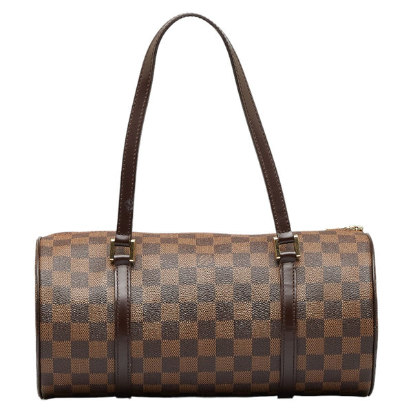ルイ ヴィトン ダミエ パピヨンGM ハンドバッグ ミニボストンバッグ N51303 ブラウン PVC レザー レディース LOUIS VUITTON 【中古】