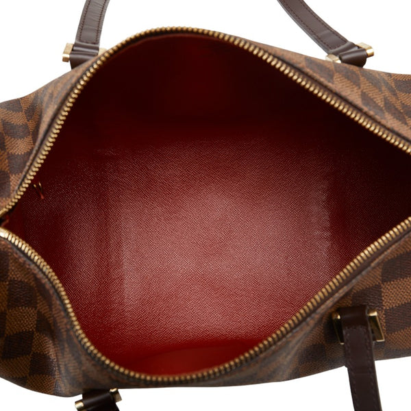ルイ ヴィトン ダミエ パピヨンGM ハンドバッグ ミニボストンバッグ N51303 ブラウン PVC レザー レディース LOUIS VUITTON 【中古】