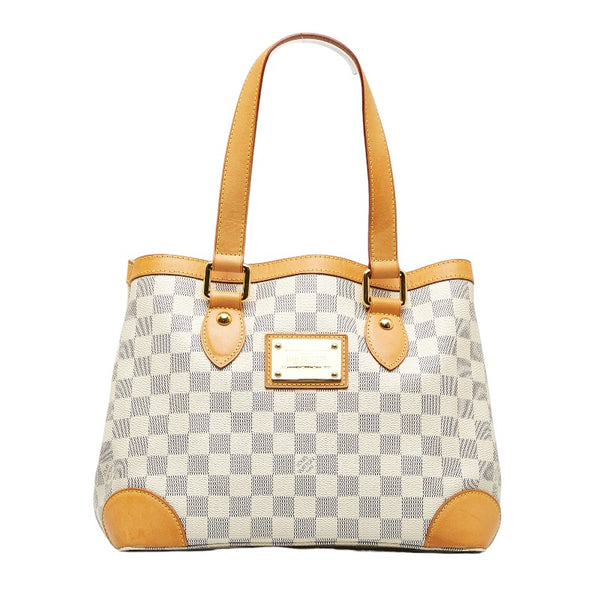 ルイ ヴィトン ダミエ アズール ハムステッド PM ハンドバッグ N51207 ホワイト PVC レザー レディース LOUIS VUITTON 【中古】