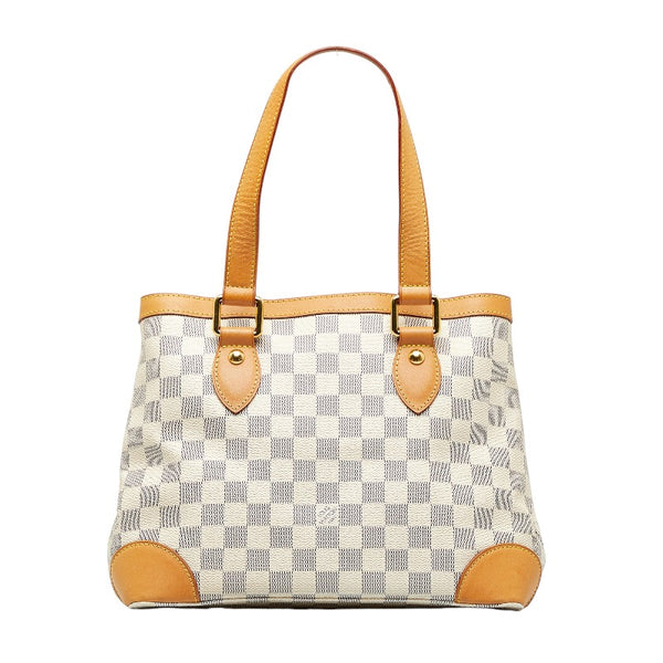 ルイ ヴィトン ダミエ アズール ハムステッド PM ハンドバッグ N51207 ホワイト PVC レザー レディース LOUIS VUITTON 【中古】