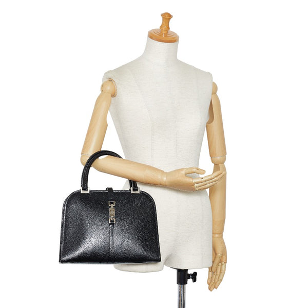 グッチ ジャッキー ハンドバッグ 0021071 ブラック レザー レディース GUCCI 【中古】