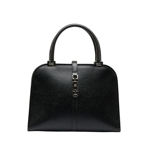 グッチ ジャッキー ハンドバッグ 0021071 ブラック レザー レディース GUCCI 【中古】