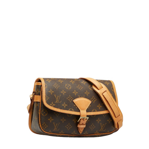ルイ ヴィトン モノグラム ソローニュ 斜め掛け ショルダーバッグ M42250 ブラウン PVC レザー レディース LOUIS VUITTON 【中古】