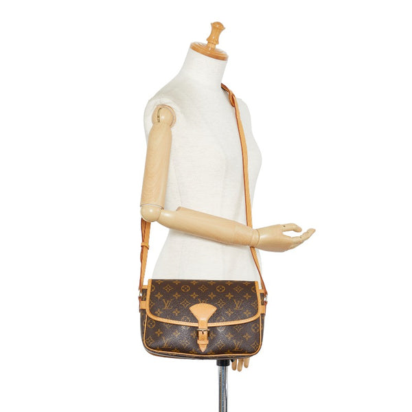 ルイ ヴィトン モノグラム ソローニュ 斜め掛け ショルダーバッグ M42250 ブラウン PVC レザー レディース LOUIS VUITTON 【中古】