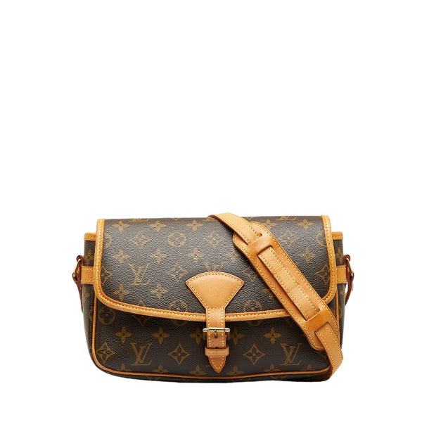 ルイ ヴィトン モノグラム ソローニュ 斜め掛け ショルダーバッグ M42250 ブラウン PVC レザー レディース LOUIS VUITTON 【中古】