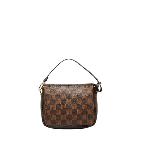 ルイ ヴィトン ダミエ トゥルース メイクアップ アクセサリーポーチ ミニバッグ N51982 ブラウン PVC レザー レディース LOUIS VUITTON 【中古】