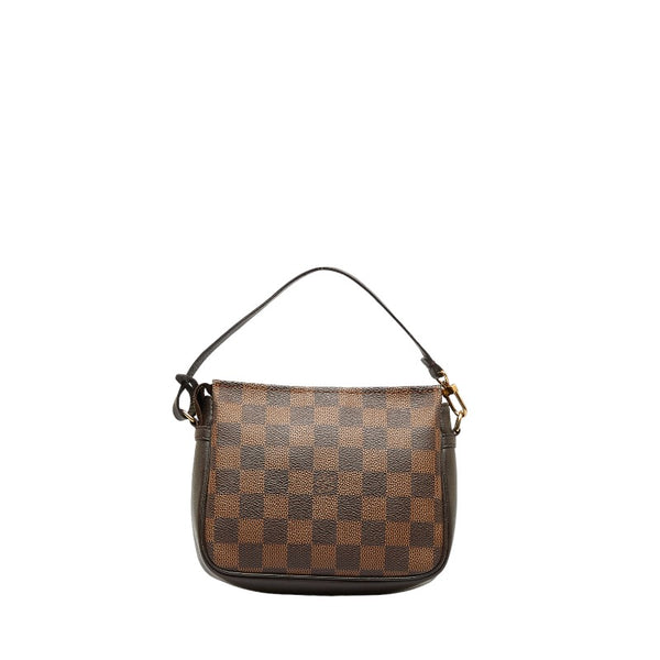 ルイ ヴィトン ダミエ トゥルース メイクアップ アクセサリーポーチ ミニバッグ N51982 ブラウン PVC レザー レディース LOUIS VUITTON 【中古】