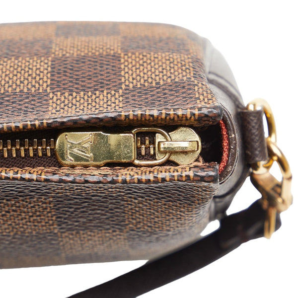 ルイ ヴィトン ダミエ トゥルース メイクアップ アクセサリーポーチ ミニバッグ N51982 ブラウン PVC レザー レディース LOUIS VUITTON 【中古】