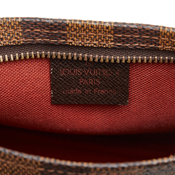 ルイ ヴィトン ダミエ トゥルース メイクアップ アクセサリーポーチ ミニバッグ N51982 ブラウン PVC レザー レディース LOUIS VUITTON 【中古】