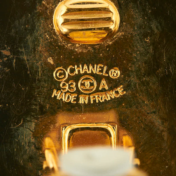 シャネル ヴィンテージ ココマーク サークル ラージ イヤリング ゴールド メッキ レディース CHANEL 【中古】