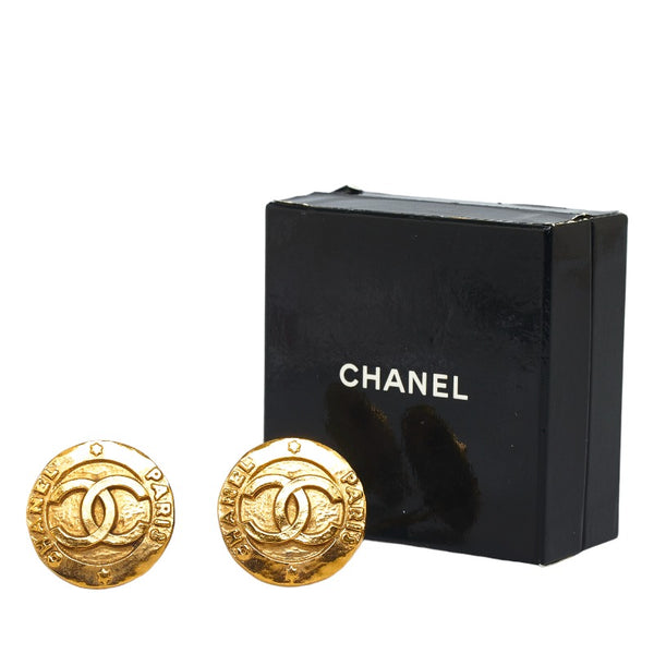 シャネル ココマーク ラウンド ヴィンテージ イヤリング ゴールド メッキ レディース CHANEL 【中古】