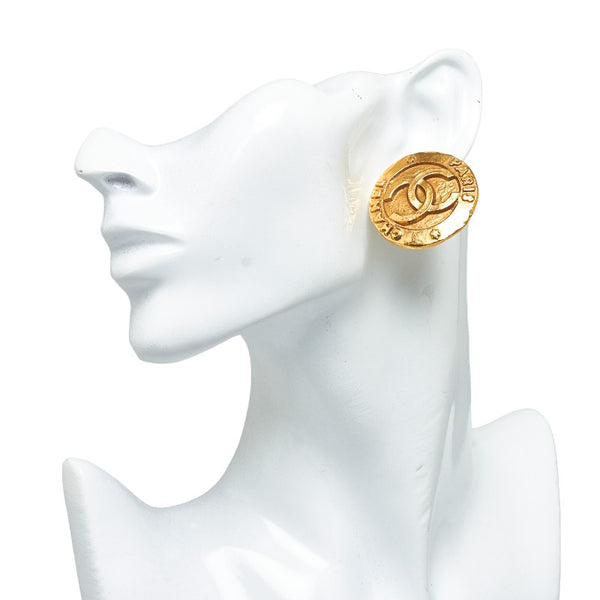 シャネル ココマーク ラウンド ヴィンテージ イヤリング ゴールド メッキ レディース CHANEL 【中古】
