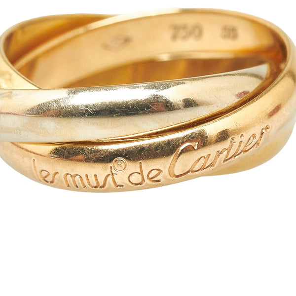 カルティエ マストライン トリニティリング リング 指輪 750 レディース CARTIER 【中古】