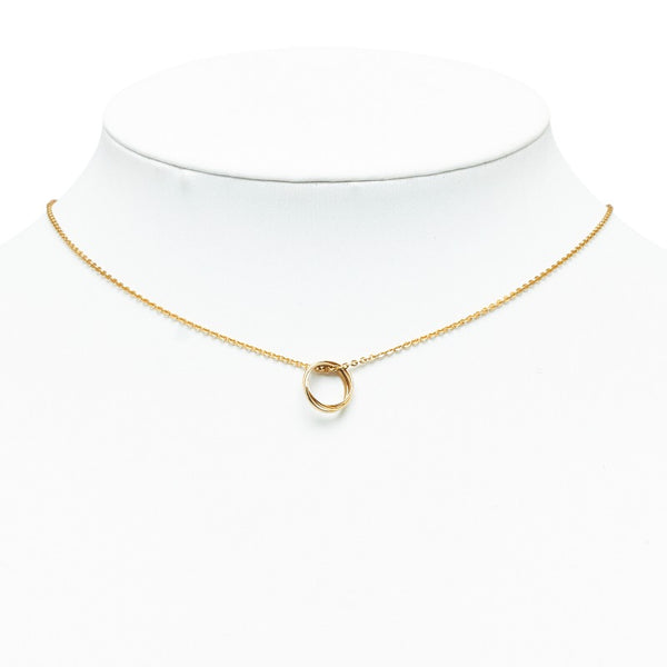 カルティエ トリニティ ネックレス K18YG イエローゴールド K18WG ホワイトゴールド K18PG ピンクゴールド レディース CARTIER 【中古】