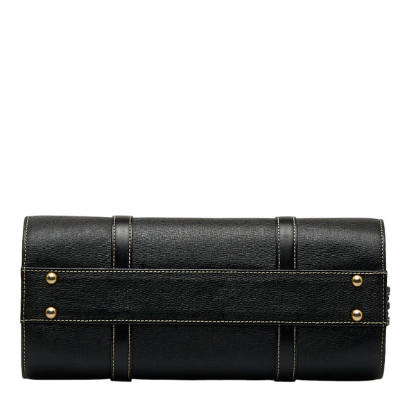 バーバリー ノバチェック シャドーホース ハンドバッグ ブラック レザー レディース BURBERRY 【中古】