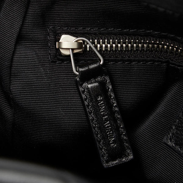 サンローラン ルル Yステッチ 斜め掛け チェーン ショルダーバッグ ブラック レザー レディース SAINT LAURENT 【中古】