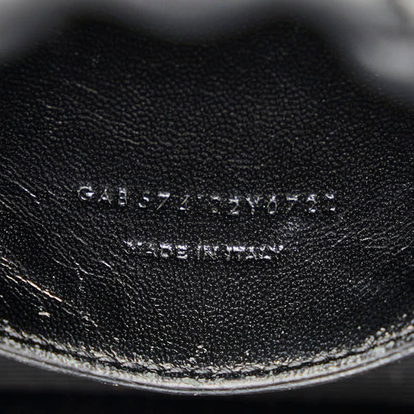 サンローラン ルル Yステッチ 斜め掛け チェーン ショルダーバッグ ブラック レザー レディース SAINT LAURENT 【中古】