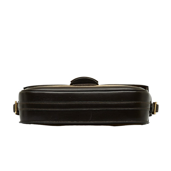 エルメス マルティーヌ ショルダーバッグ ベージュ ブラウン キャンバス レザー レディース HERMES 【中古】