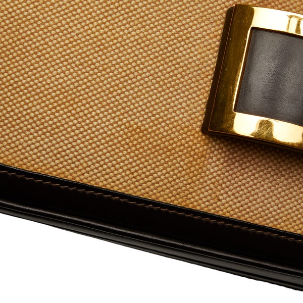 エルメス マルティーヌ ショルダーバッグ ベージュ ブラウン キャンバス レザー レディース HERMES 【中古】