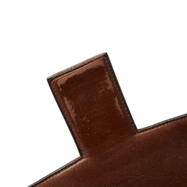 エルメス マルティーヌ ショルダーバッグ ベージュ ブラウン キャンバス レザー レディース HERMES 【中古】