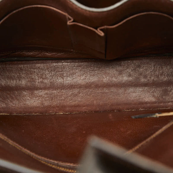 エルメス マルティーヌ ショルダーバッグ ベージュ ブラウン キャンバス レザー レディース HERMES 【中古】