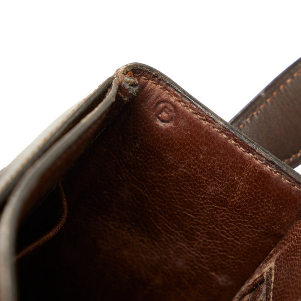 エルメス マルティーヌ ショルダーバッグ ベージュ ブラウン キャンバス レザー レディース HERMES 【中古】