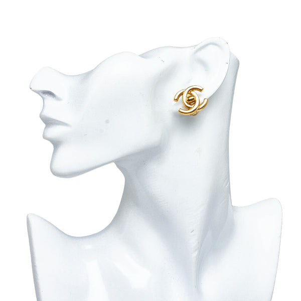シャネル ココマーク ターンロック イヤリング ゴールド メッキ レディース CHANEL 【中古】
