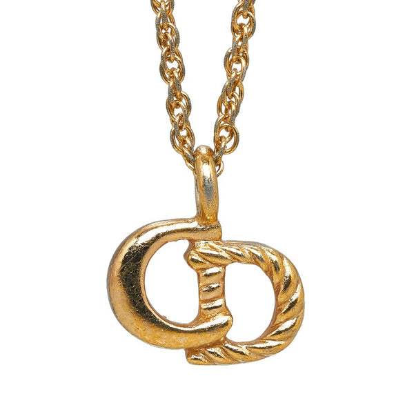 ディオール CDロゴ ネックレス ゴールド メッキ レディース Dior 【中古】