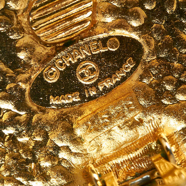 シャネル ヤシの木 パンサー ラージ イヤリング ゴールド メッキ レディース CHANEL 【中古】