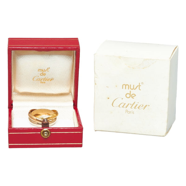 カルティエ トリニティ リング 指輪 K18PG ピンクゴールド K18YG イエローゴールド K18 ホワイトゴールド レディース CARTIER 【中古】