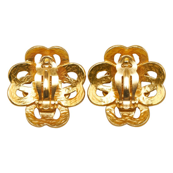 シャネル ココマーク 花びら イヤリング ゴールド メッキ レディース CHANEL 【中古】