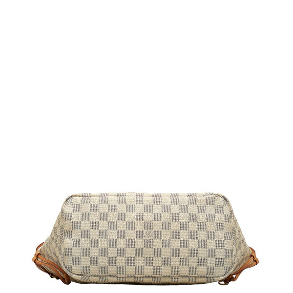ルイ ヴィトン ダミエ アズール ネヴァーフルMM トートバッグ N41361 ホワイト PVC レザー レディース LOUIS VUITTON 【中古】