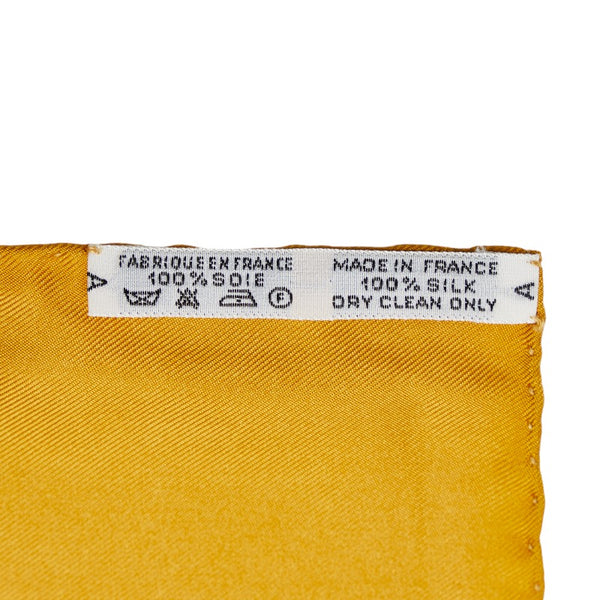 エルメス カレ90 KIMONOS et INROS 着物 印籠 スカーフ ブラウン マルチカラー シルク レディース HERMES 【中古】