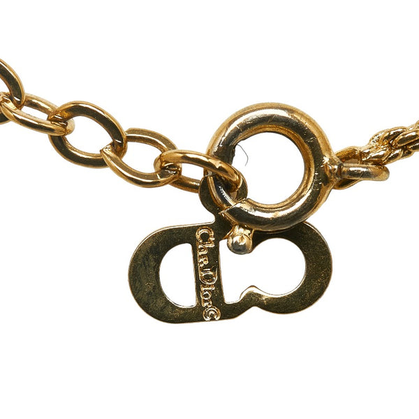 ディオール ロゴネックレス ハートモチーフ ネックレス ゴールド メッキ レディース Dior 【中古】