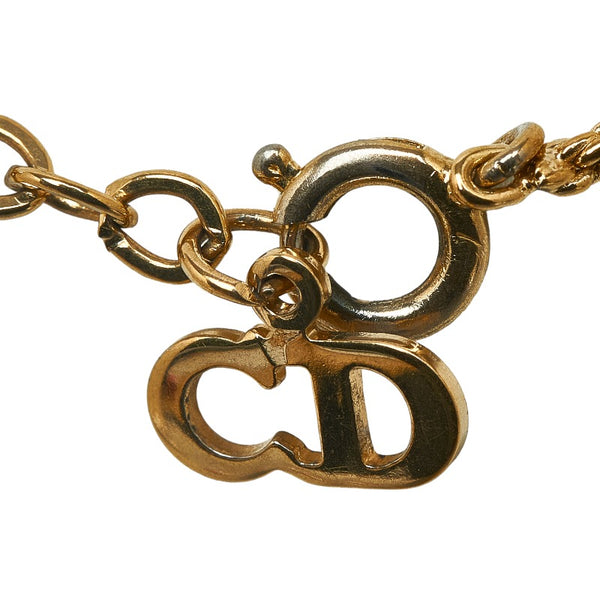 ディオール ロゴネックレス ハートモチーフ ネックレス ゴールド メッキ レディース Dior 【中古】